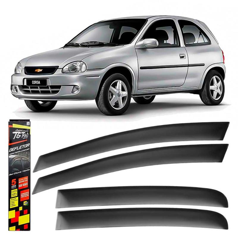 Calha de Chuva Corsa 1º Geração Hatch Sedan Wagon Classic 1994 a 2016 4 ...