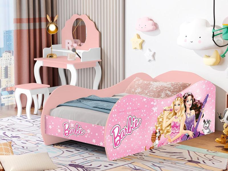 Cama Barbie com Penteadeira Rosa - Loja Tigo - Penteadeira de Brinquedo ...