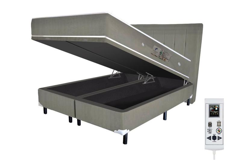 Cama Box Baú e Colchão Super King Massageador Cab Therapy