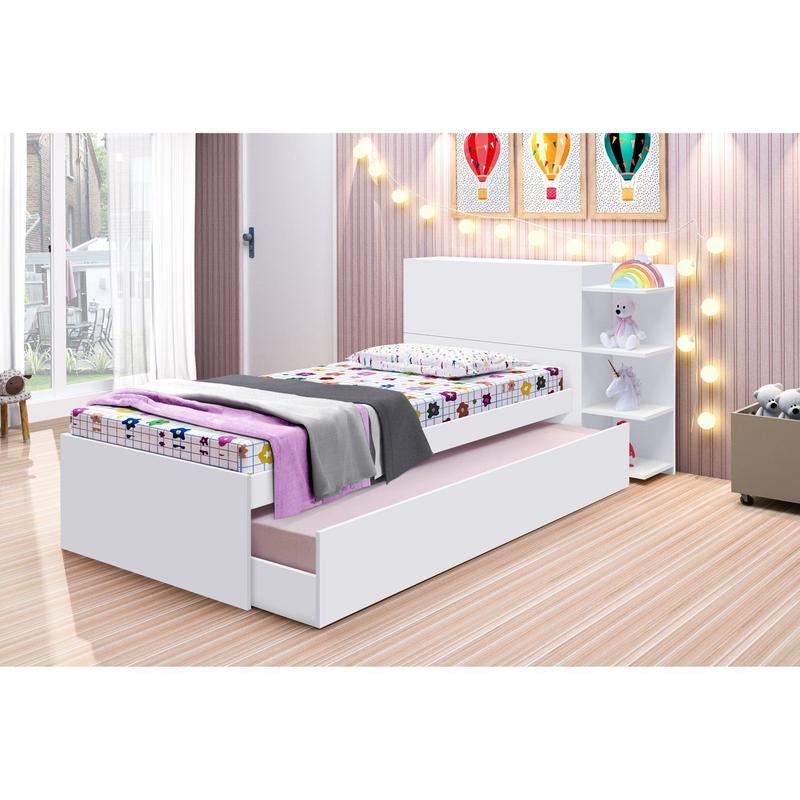 Cama Infantil/Juvenil Bibox Alice Branco - Gabrielli Móveis - Bicama ...