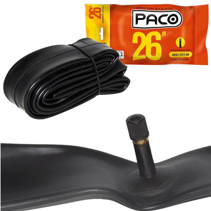 CAMARA DE AR ARO 26 x 1.75/1.90 BICICLETA MTB OU URBANA - PACO - Câmara ...