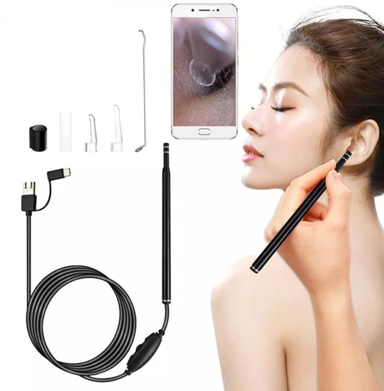 Camera Endoscopio Otoscopio Limpar Ver Ouvido No Celular Pc - O T G ...