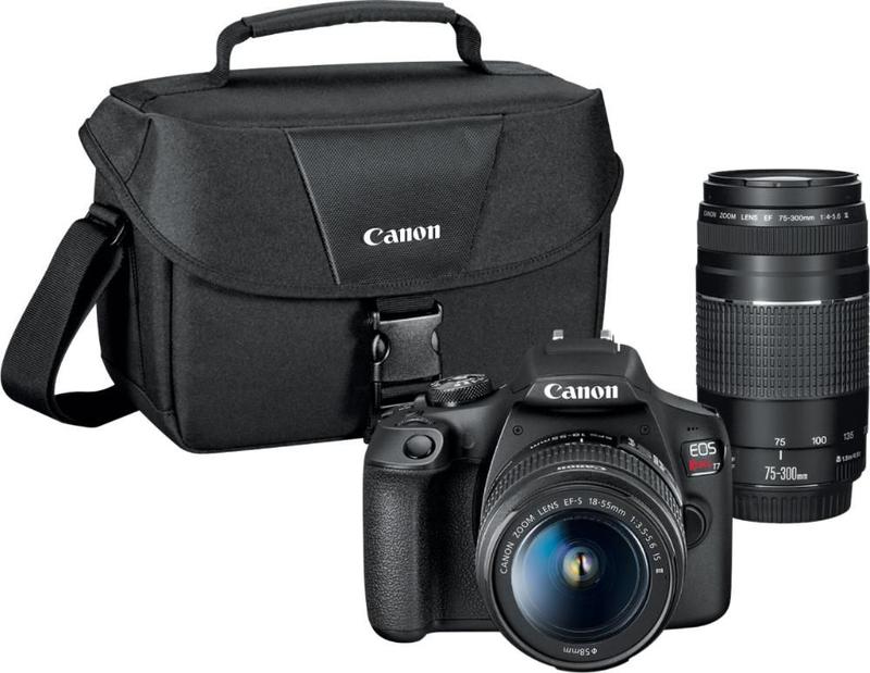 Câmera Fotográfica Canon Eos Rebel T7 Dslr Com 2 Lentes Ef-S 18-55Mm E ...