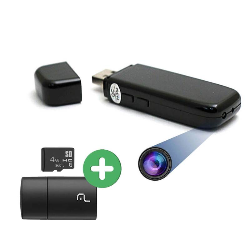 Câmera HD Disfarçada Pen Drive com Visão Noturna - 4GB - Empório forte ...