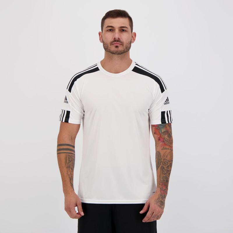 Camisa Adidas Squadra 21 Branca e Preta - Camisa de Time - Magazine Luiza