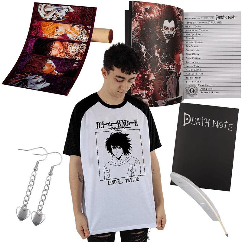 Camisa Death Note Ryuk Brinco Shinigami Poster Caneta Pena - Geeks ...
