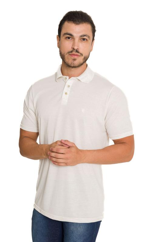 Camisa Gola Polo Olimpo Piquet Linho - Creme - Olimpo Camisaria ...