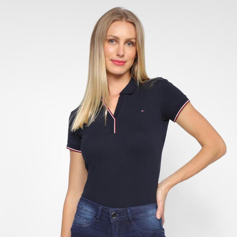 Camisa Polo Tommy Hilfiger Im Slim Feminina - Camisa Feminina ...