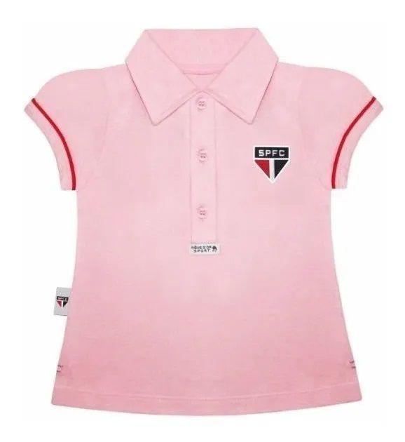 Camisa são paulo infantil polo feminina rosa oficial revedor - Camisa ...