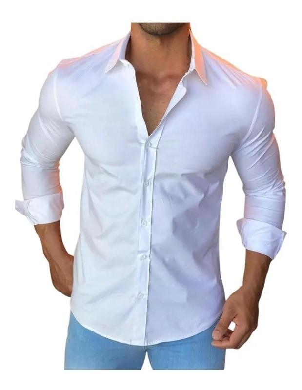Camisa Social Masculina Slim Fit Eventos Festas Casamentos - VIDA LOCA ...