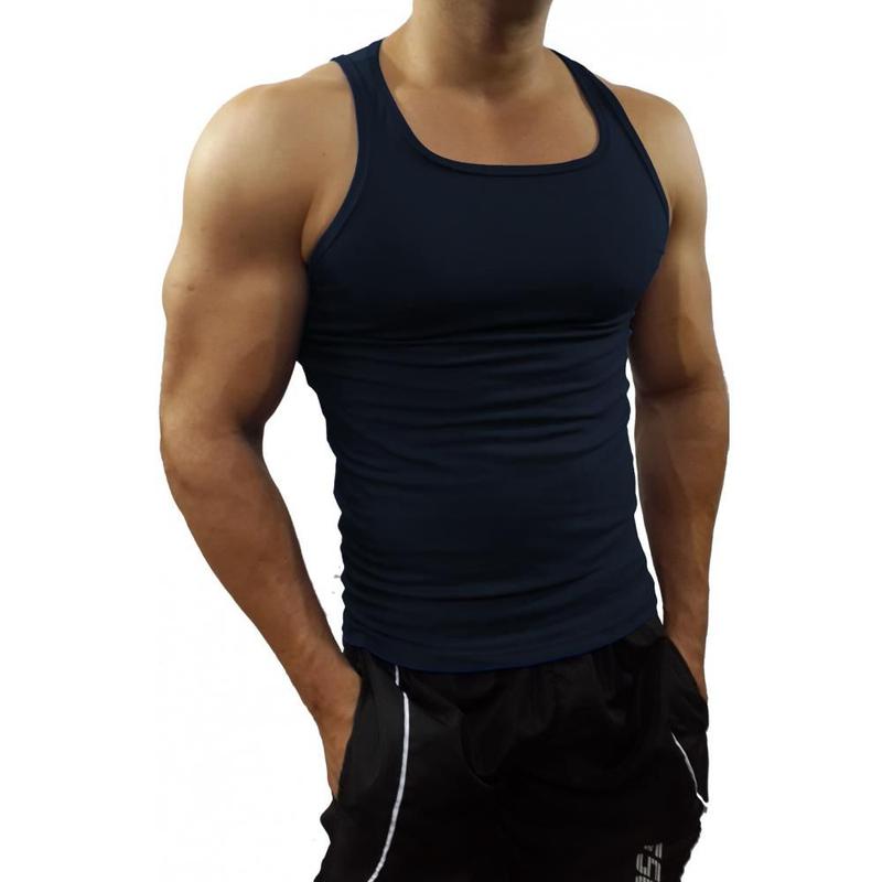 Camiseta Básica Regata Masculina Tank com Gola Quadrada - Sjons ...
