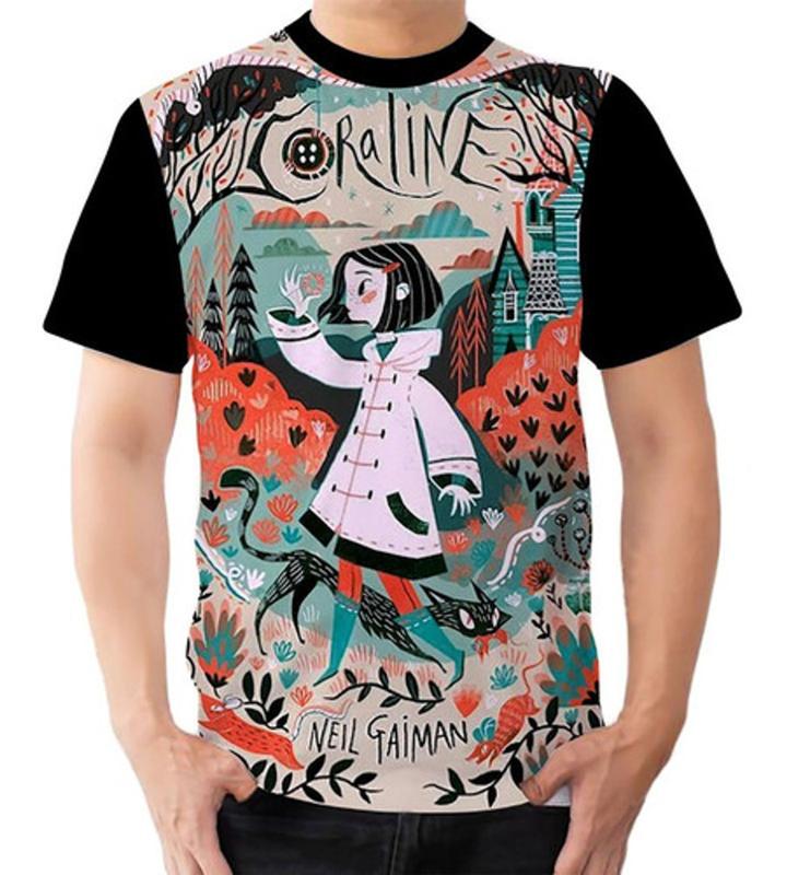 Camiseta Camisa Personalizada Coraline Filme Animação 3 - Estilo Vizu ...