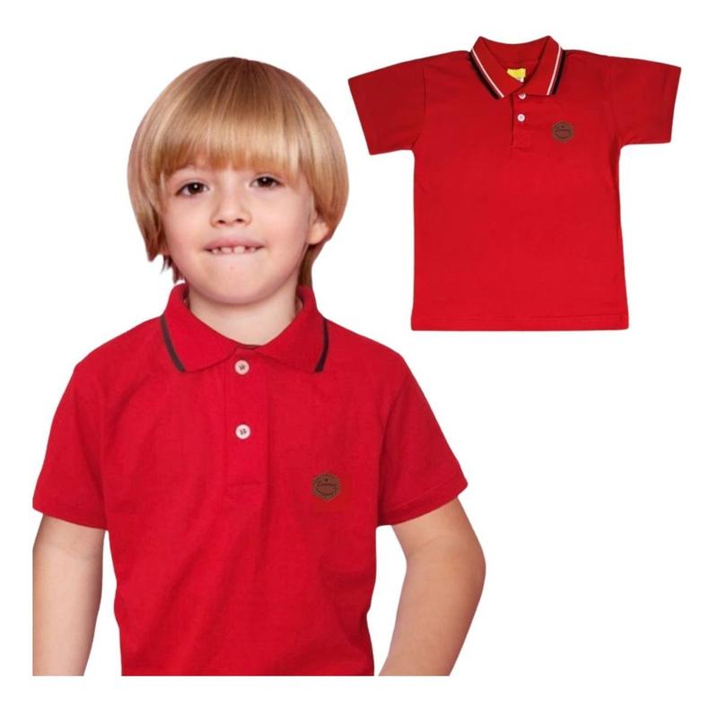 Camiseta Gola Polo Infantil Menino Juvenil 100% Algodão - EFS MAGAZINE ...
