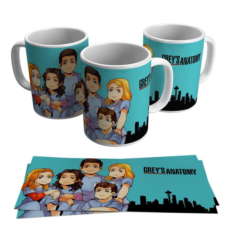 Caneca Greys Anatomy Caricatura Dos 325ml - Live - Canecas - Magazine Luiza