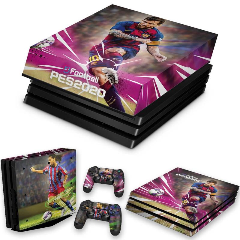 Capa Anti Poeira e Skin Compatível PS4 Pro Pes 2020 Pop Arte Skins