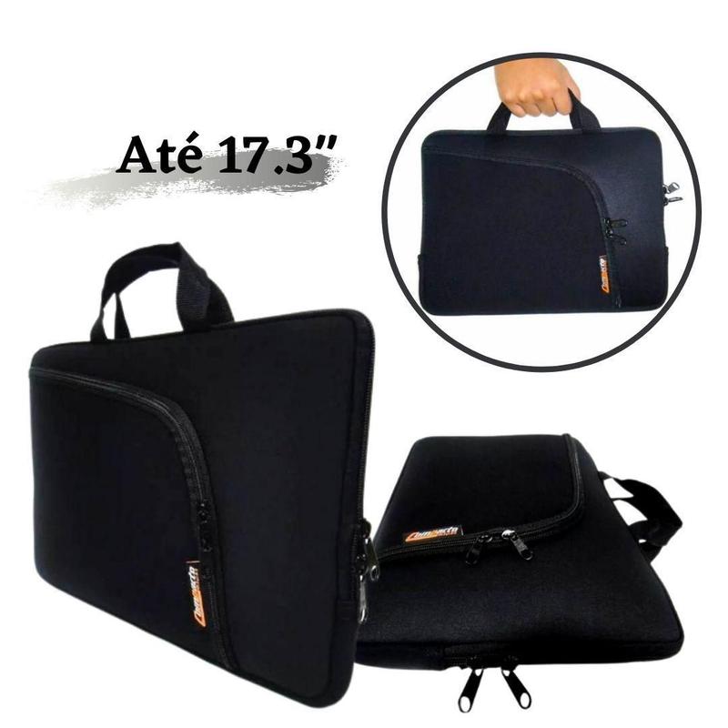 Capa Case Maleta Notebook Neoprene Ate 17.3 C/Bolso Compacto - Capas e ...