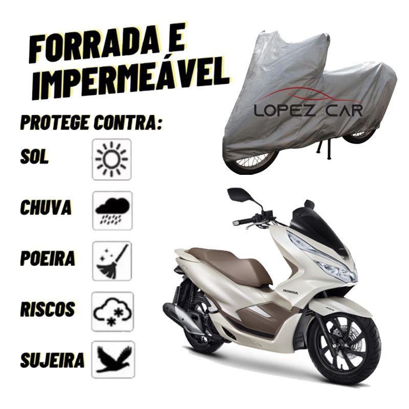 Capa Para Cobrir Moto Honda PCX 100% Forrada 100% Impermeável ...