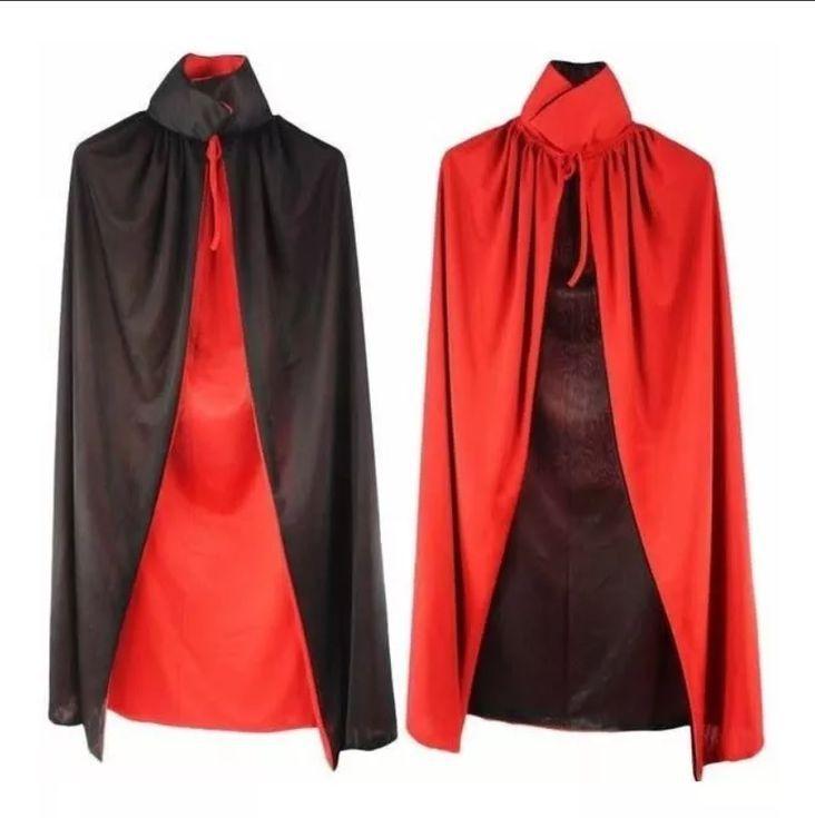 Capa De Vampiro Reversible Negra Y Roja Para Halloween - Disfraz Infantil, Tela Suave, Talla 90 Cm, Ideal Para Fiestas Y Juegos Capa De Vampiro Reversible Negra Y Roja Para Halloween - Disfraz Infantil, Tela Suave, Talla 90 Cm, Ideal Para Fiestas Y Juegos