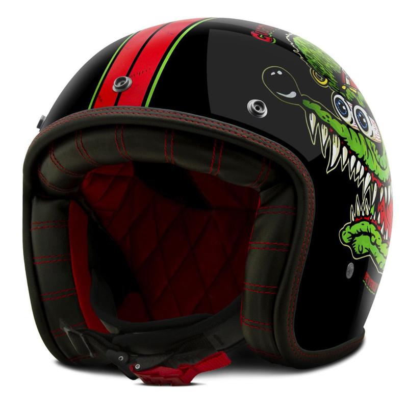 Capacete Custom Moto Aberto Vintage Old School Chopper Etceter Psycho ...