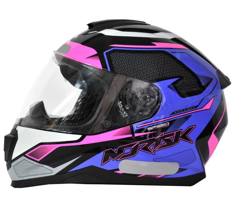 Capacete Norisk Feminino Fechado Razor Speedmax Rosa Roxo - Capacete de ...