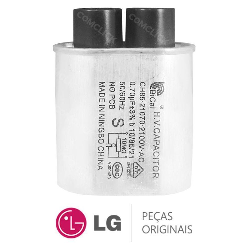 Capacitor de Alta Tensão CH85 2100V Micro-ondas LG MS1944A, MS2346S ...