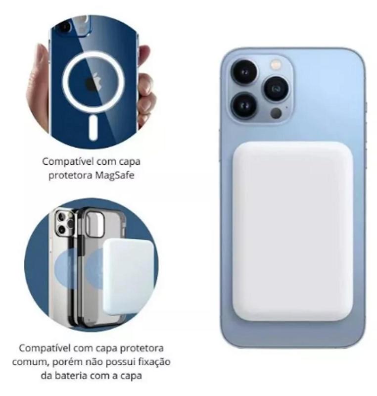 Carregador Portátil Indução Magnético 5000Mah Power Bank - peining ...