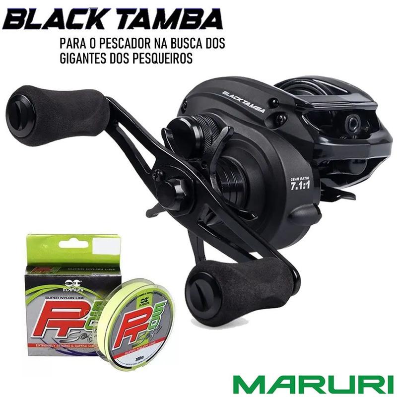 Carretilha Black Tamba Maruri 7.1:1 Drag 8Kg com 300mts de Linha PT50 ...