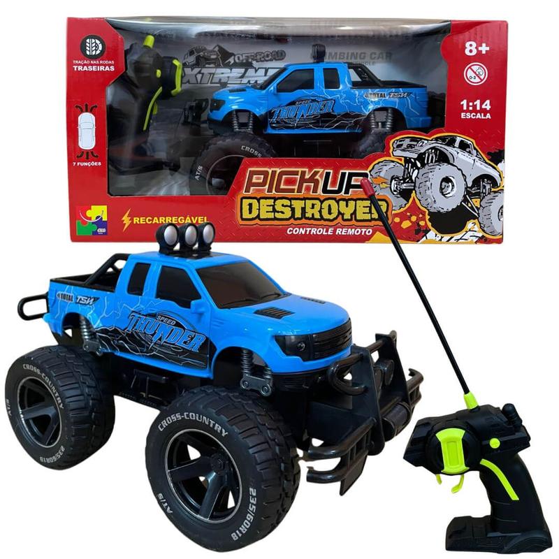 Carrinho Controle Remoto Caminhonete C/ Luz Carro Infantil - CKS ...