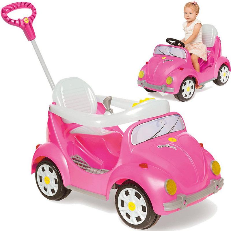 Carrinho de Passeio e Pedal para Bebe Calesita Fouks Rosa 30kg - Carros ...
