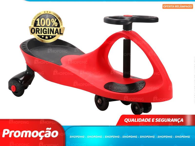Carrinho de rolimã com volante e freio Vermelho (BW004V) - Importway ...