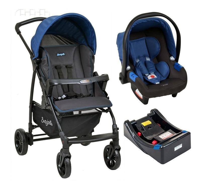 Carrinho Ecco Azul Burigotto + Bebê Conforto Touring X + Base ...