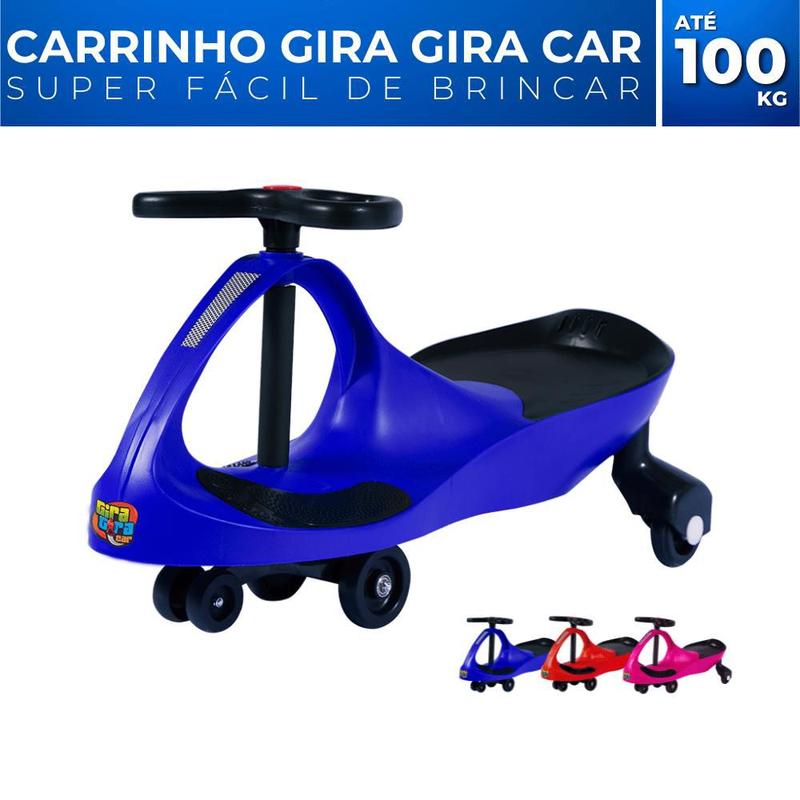 Carrinho Infantil Gira Car Tipo Rolimã Manual Até 100Kg - Fenix ...