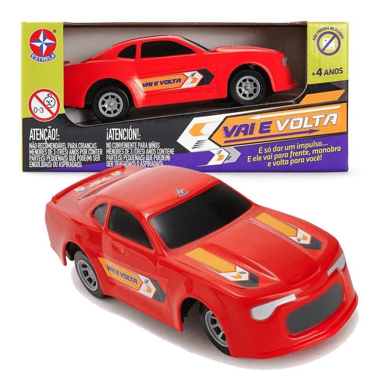 Carrinho Vai E Volta Vermelho Brinquedo Infantil Estrela - Carrinho de ...