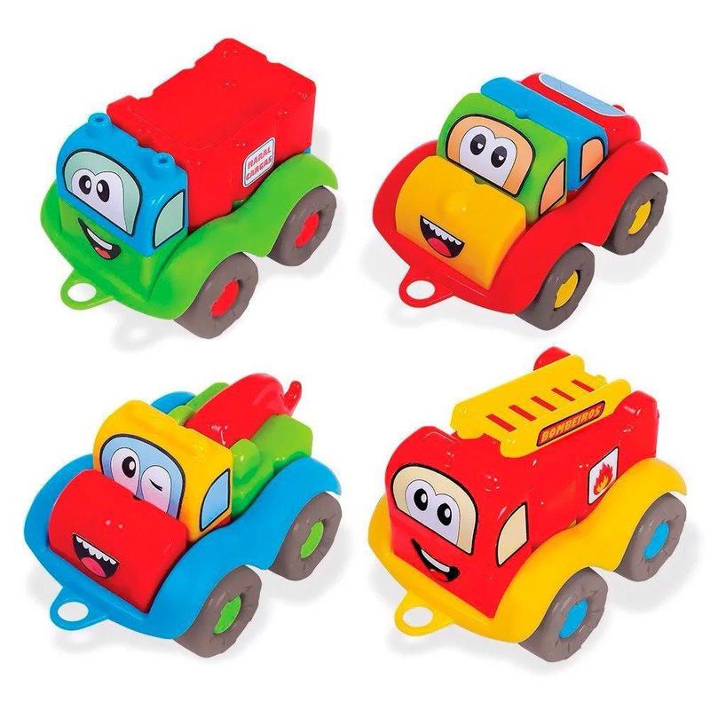 Carrinhos para Montar - MBricks Cars - 52 Peças - Maral - Brinquedos de ...