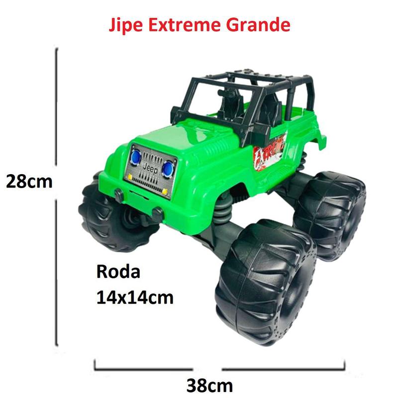 Carro Jipe Gigante Carrinho Brinquedo Jeep Extreme Grande 38x38 Roda de ...