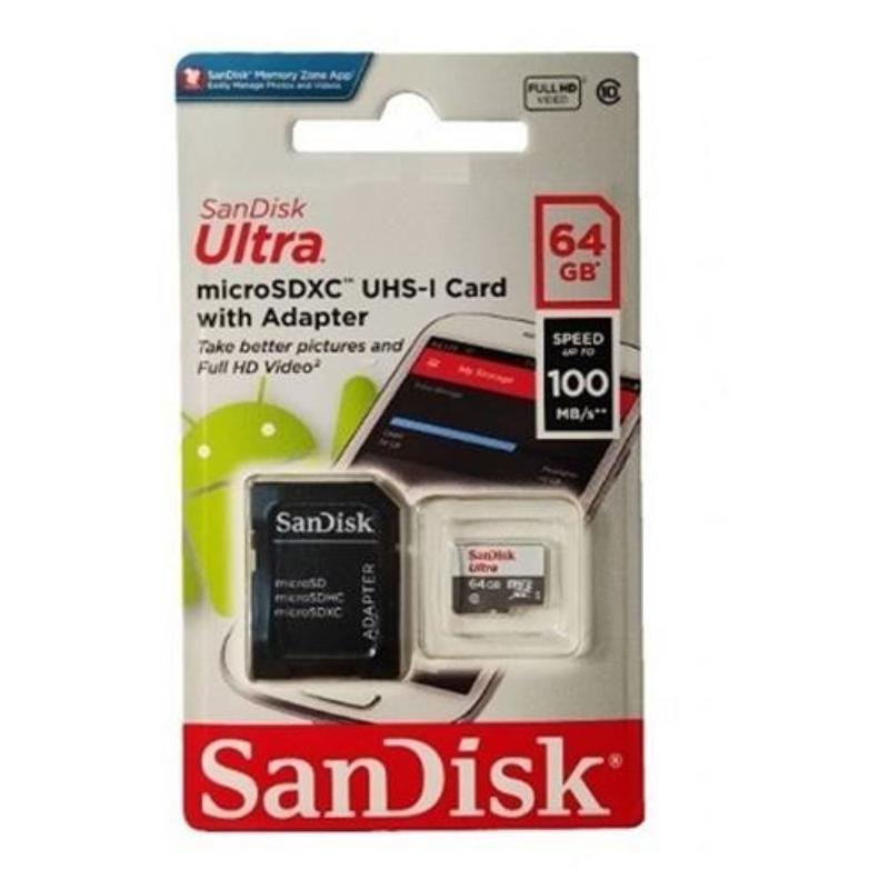 Carte mémoire micro SD SanDisk Ultra microSDXC UHS I Rouge et Gris Carte mémoire micro SD SanDisk Ultra microSDXC UHS I Rouge et Gris