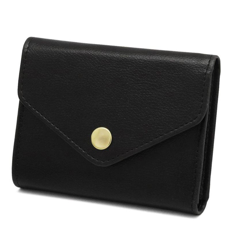 Carteira Amanda Block Lisa com Porta Cartão e Fechamento em Botão ...