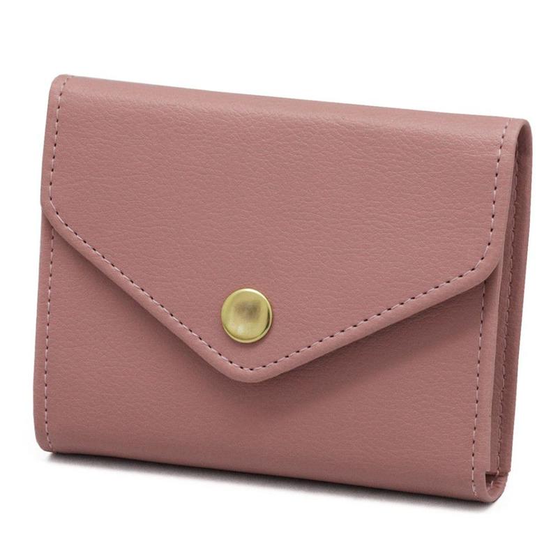 Carteira Amanda Block Lisa com Porta Cartão e Fechamento em Botão ...