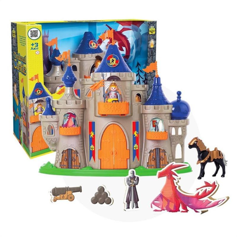 Castelo Brinquedo Cavalo Boneco Medieval Acessórios Grande - Samba Toys ...