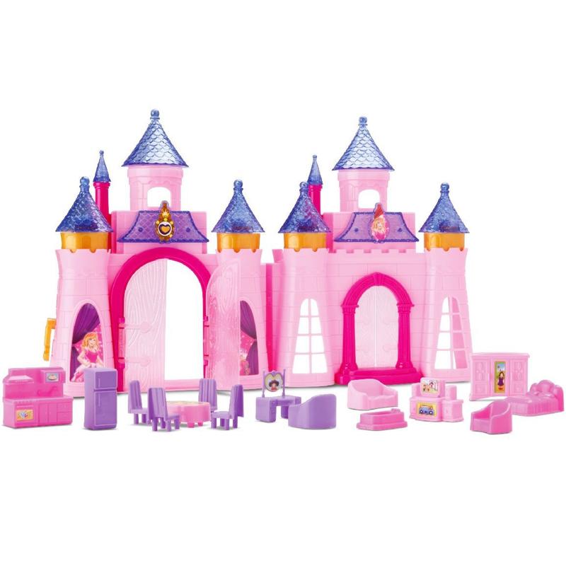Castelo Casinha De Boneca Princesas Com Som E Luz Rosa - Samba Toys ...
