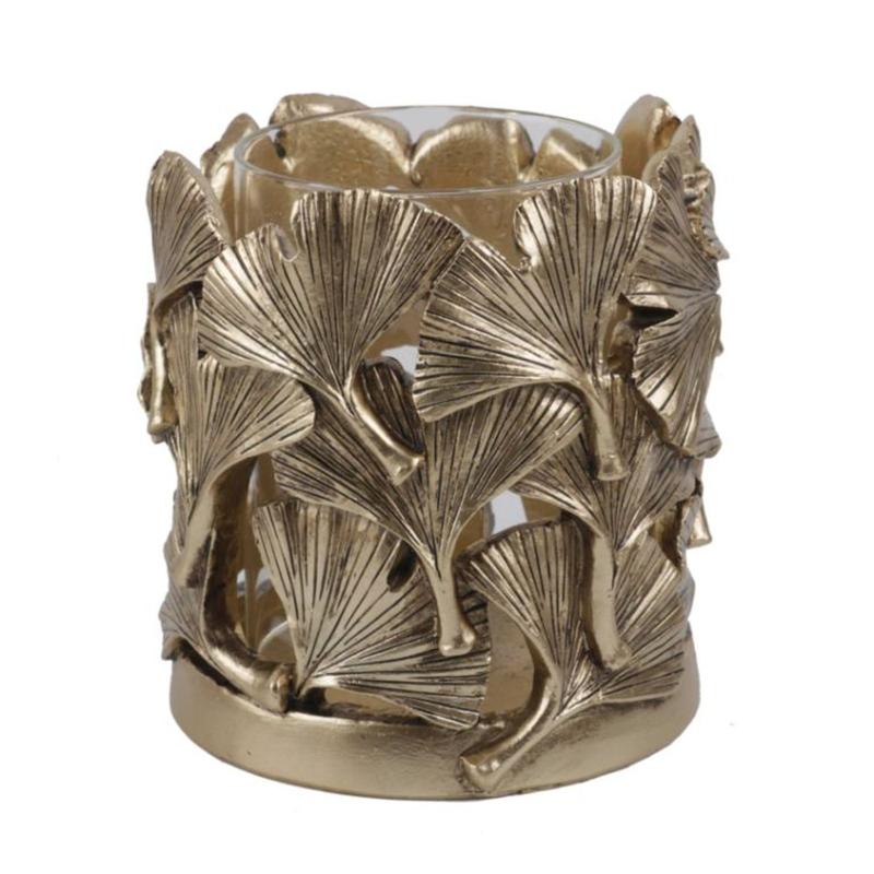 Castiçal em Resina Dourado - Entrecasa - Castiçal - Magazine Luiza