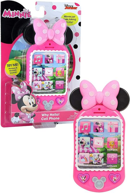 Celular de brinquedo da Minnie com luzes e sons realistas para crianças ...