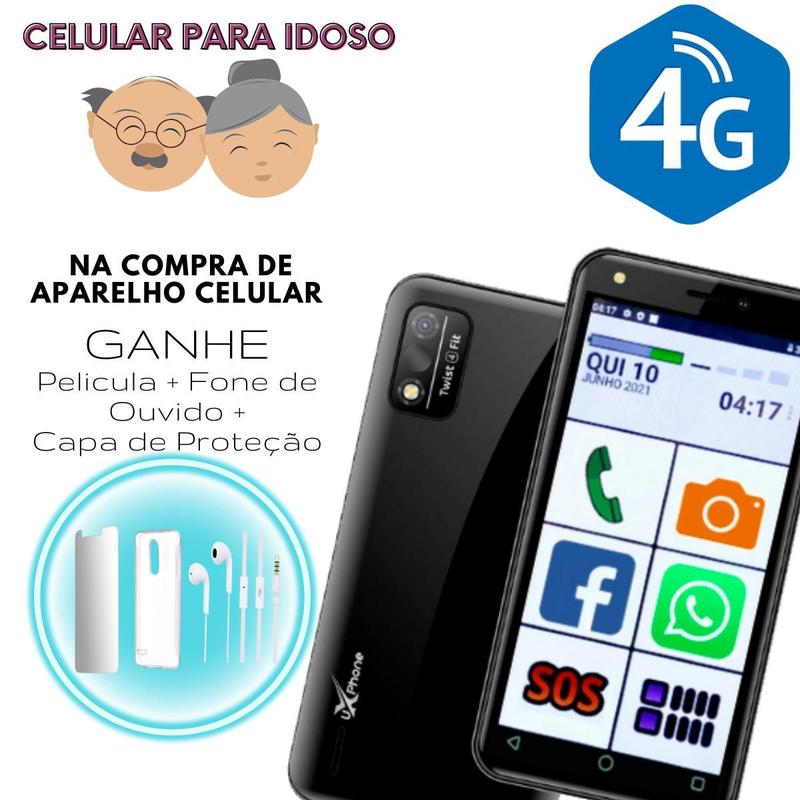 Celular Para Idoso Que Não Trava - Uxphone - Celular Básico - Magazine ...