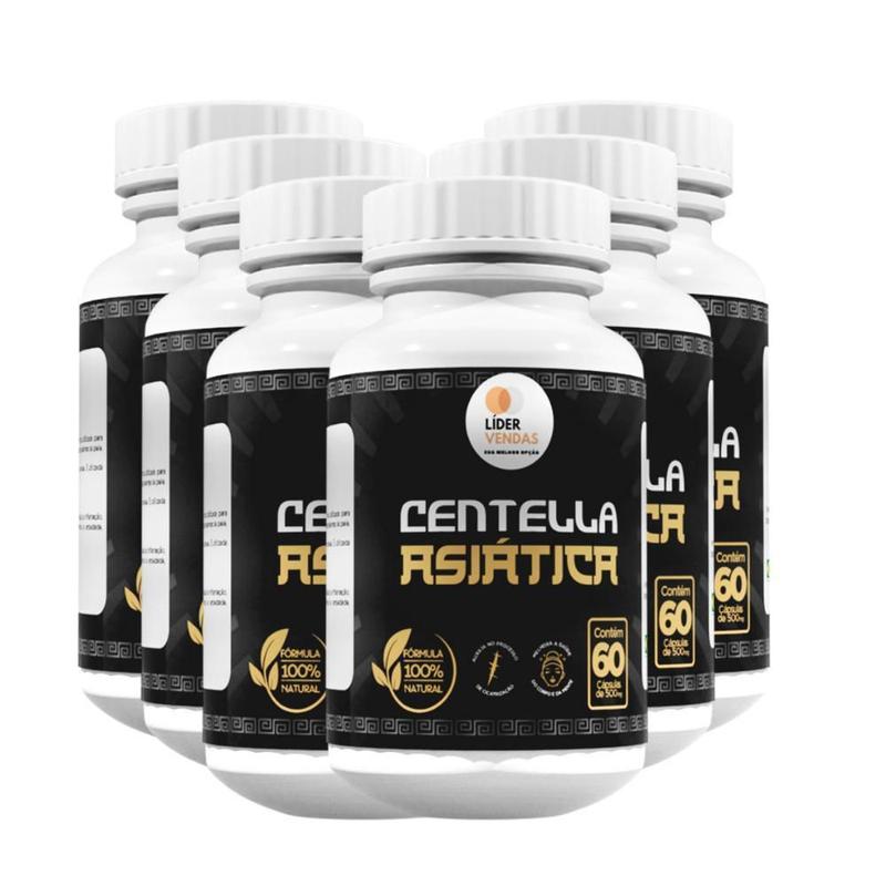Centella Asiática 60 Cap Combate A Queda De Cabelo Kit Com 6 - Lider ...