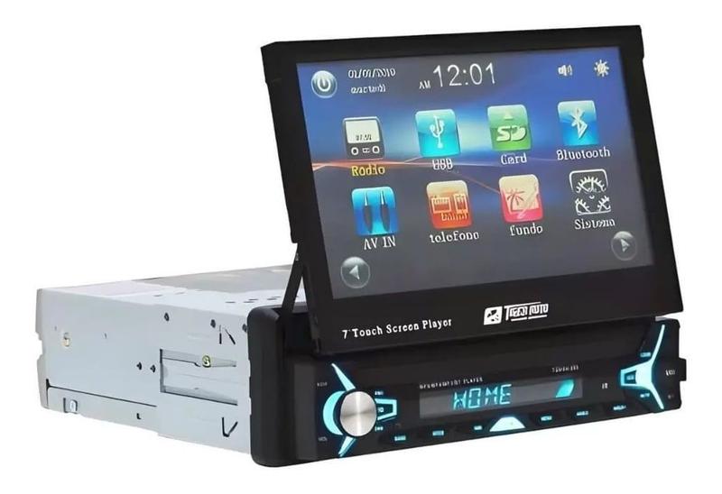 Central Multimídia Dvd Som Bt Retrátil Espelhamento Android - Tiger ...