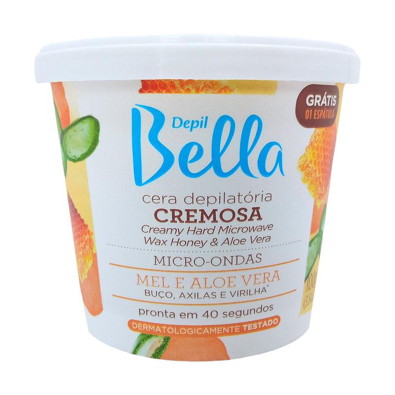 Cera P/ Depilação Mel P/ Buço Axilas Virilha Depil Bella 100g - Cera ...