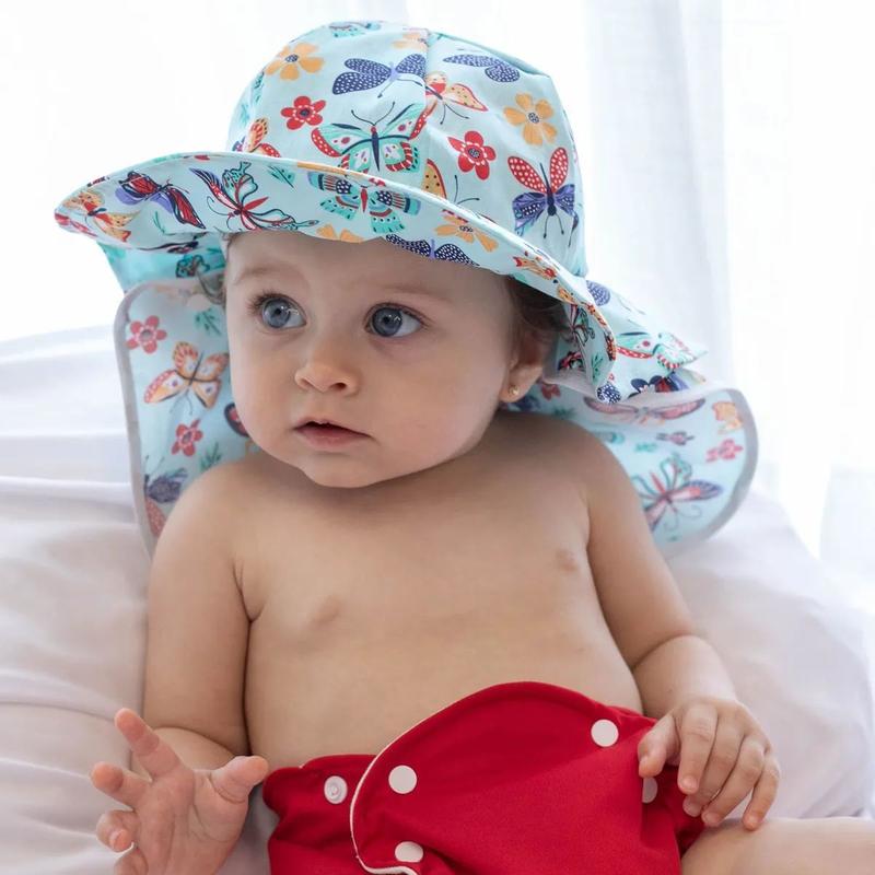 Chapéu De Praia Piscina Para Bebê Com Aba Removível Borboleta - Casa ...