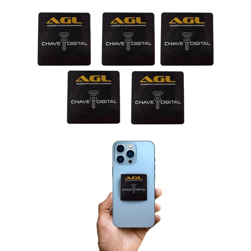 CHAVE DIGITAL MINI CARD 125Khz PRETA - 5 UNIDADES - AGL - Chaveiro de ...