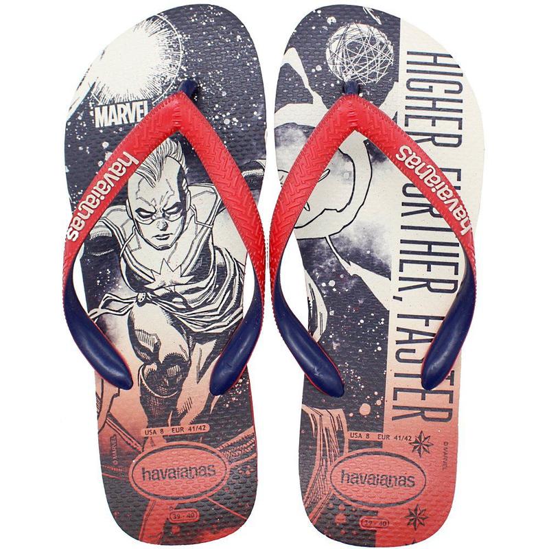 Sandales Super-héros Mixte Tongues Havaianas Top Marvel Series - Unisexe - Semelle Caoutchouc - Brésil Tongues Caoutchouc Confort