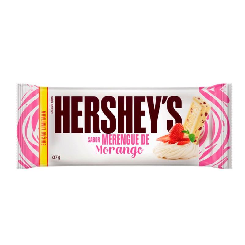 Chocolate Branco Hershey's Sabor Merengue de Morango 87g - Hersheys ...